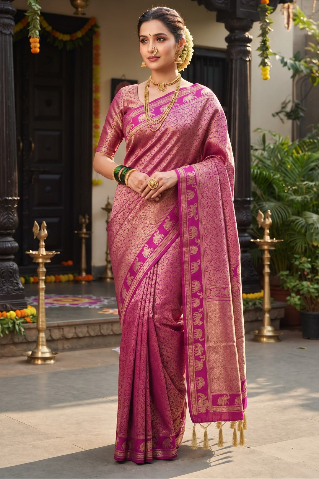 Peshwa Legacy Designer Banarasi Khadi Silk Saree