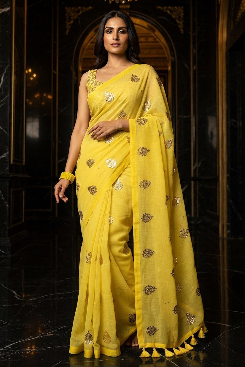 Mandarin Muse Mul Cotton Saree