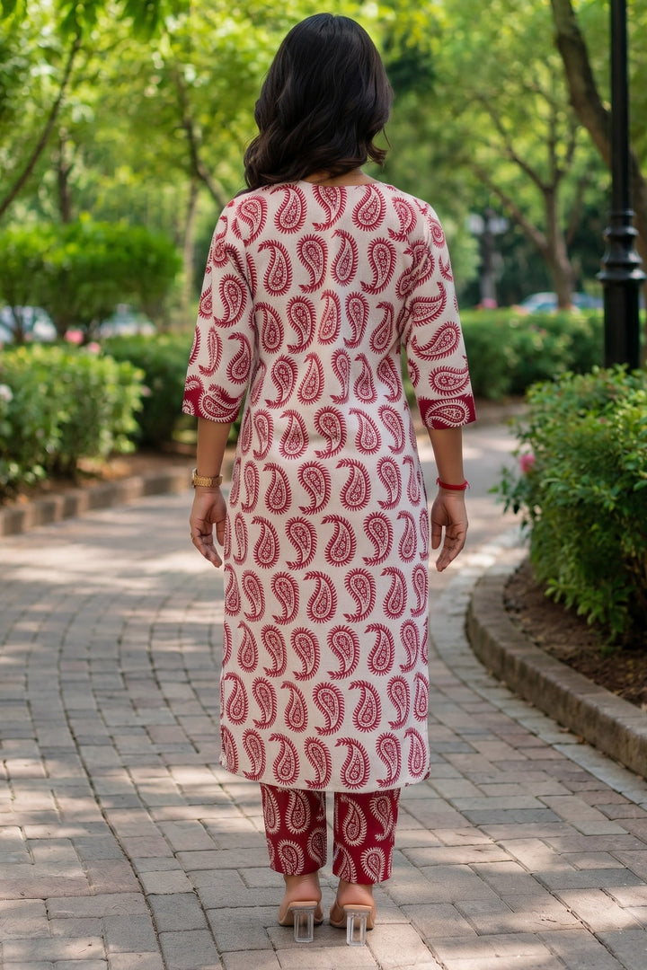Soft Mornings- Cotton  Kurti Set