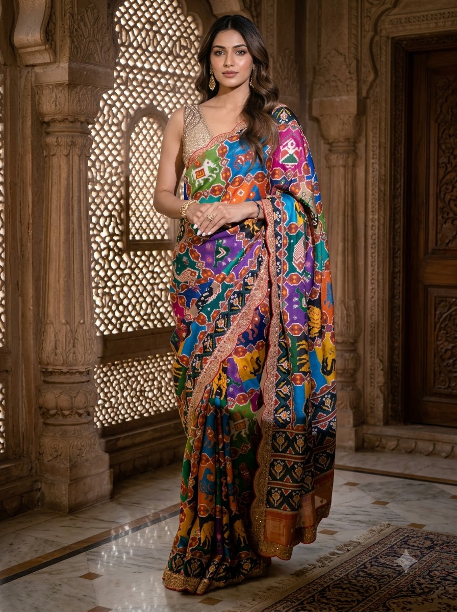 Clebrity Inspired Designer Patola Silk Saree