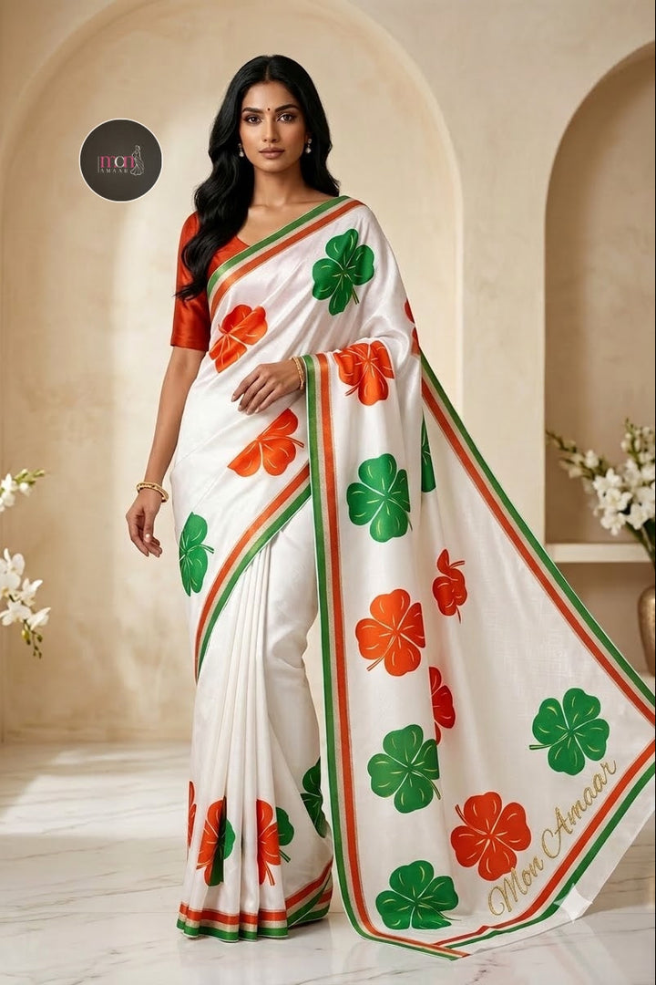 Unity Weave Fancy Silk Independence Saree