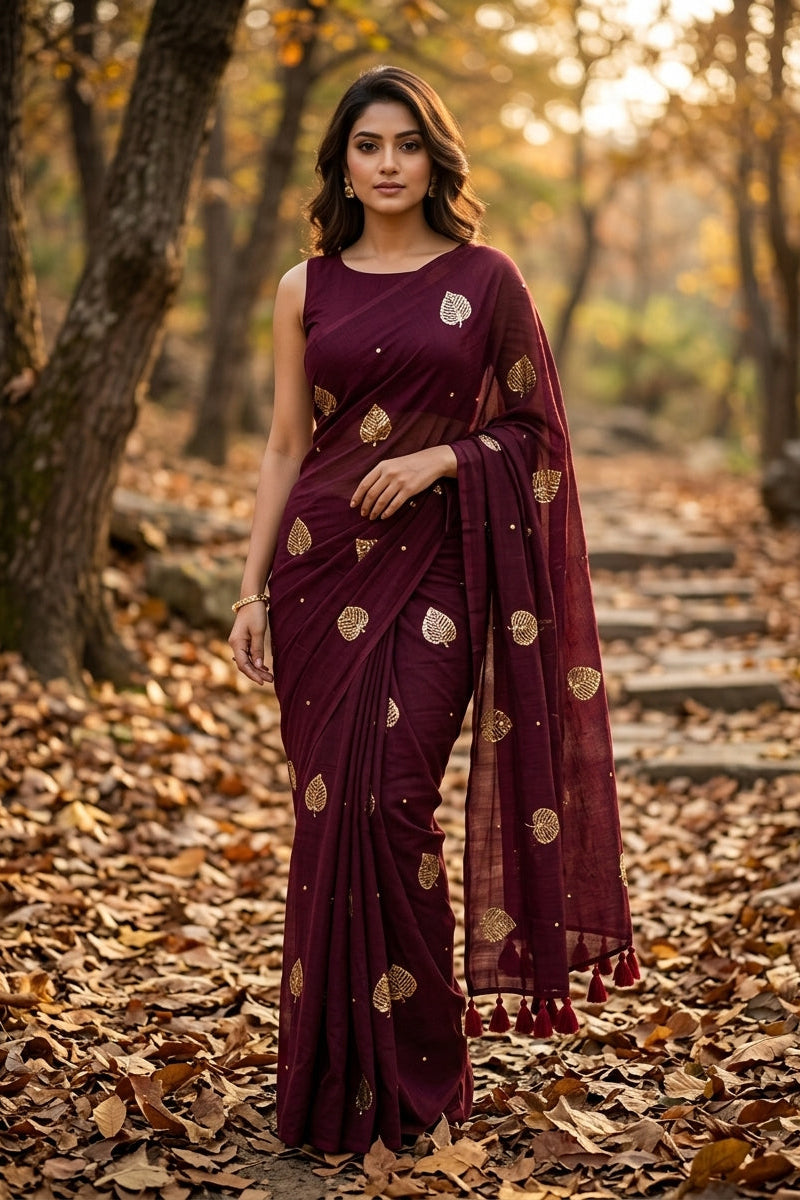 Bosonto Bilash Mul Cotton Saree