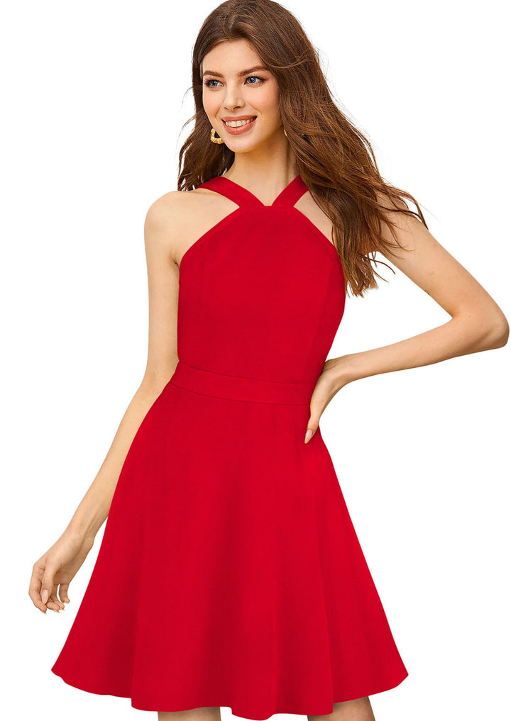 Cute Red Western Dress