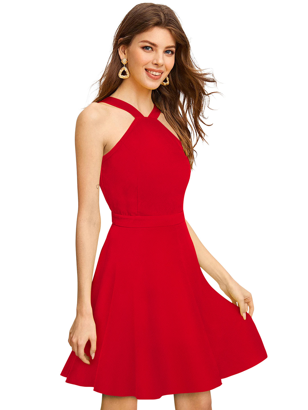 Cute Red Western Dress