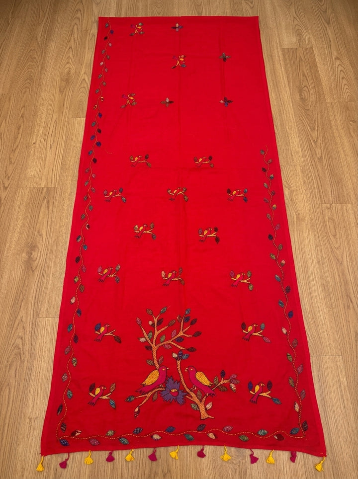 Echoes of Birdsong Khadi Cotton Saree
