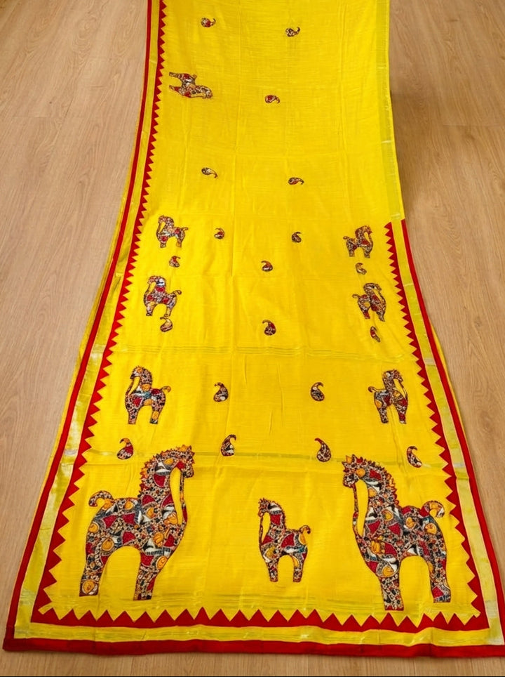 Ashwaroop Madhubani Patch Work Saree