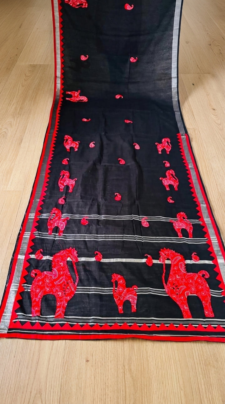 Ashwaroop Madhubani Patch Work Saree