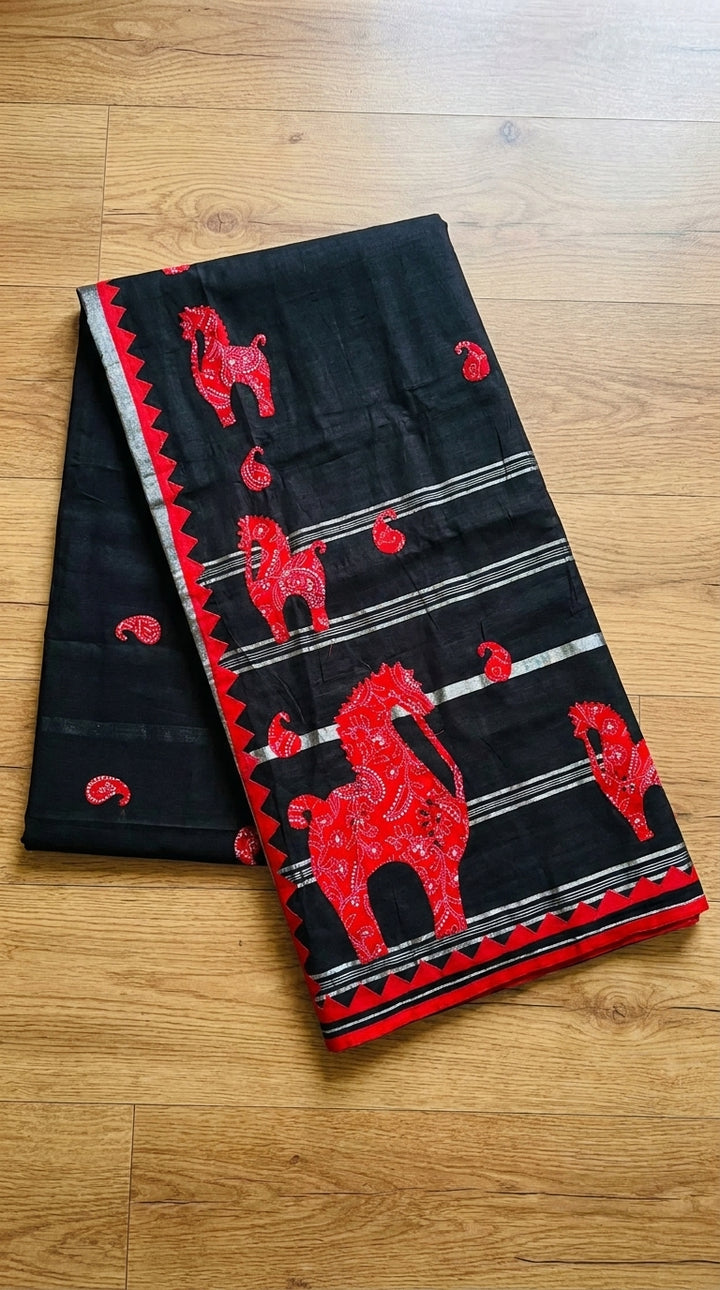Ashwaroop Madhubani Patch Work Saree