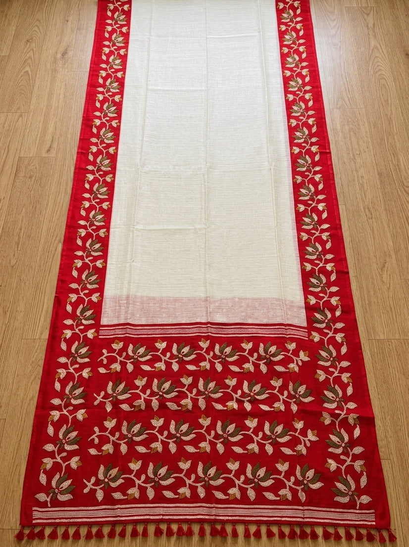 Petalique Drape Semi Matka Silk Saree