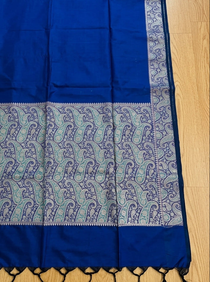 The Sovereign Scarlet Banarasi Semi Katan Silk Saree