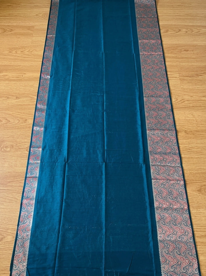 The Sovereign Scarlet Banarasi Semi Katan Silk Saree