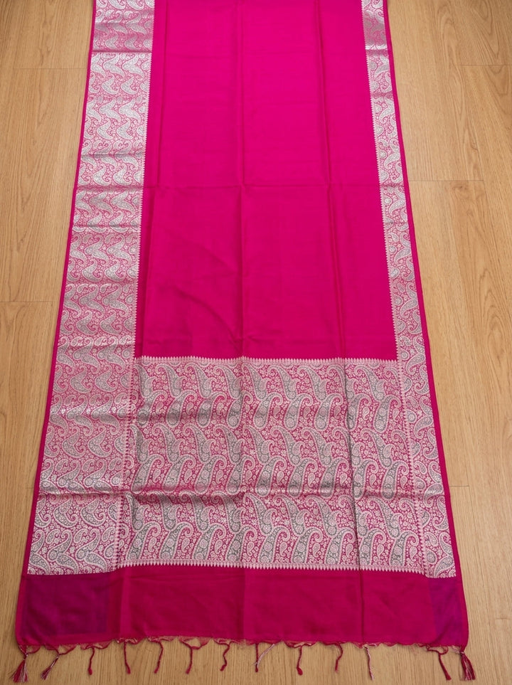 The Sovereign Scarlet Banarasi Semi Katan Silk Saree