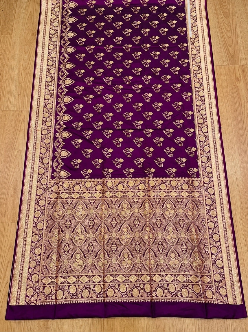 Queen's Legacy Banarasi Semi Katan Silk Saree
