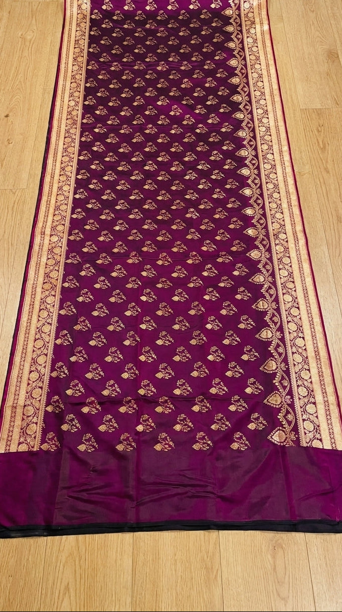 Queen's Legacy Banarasi Semi Katan Silk Saree
