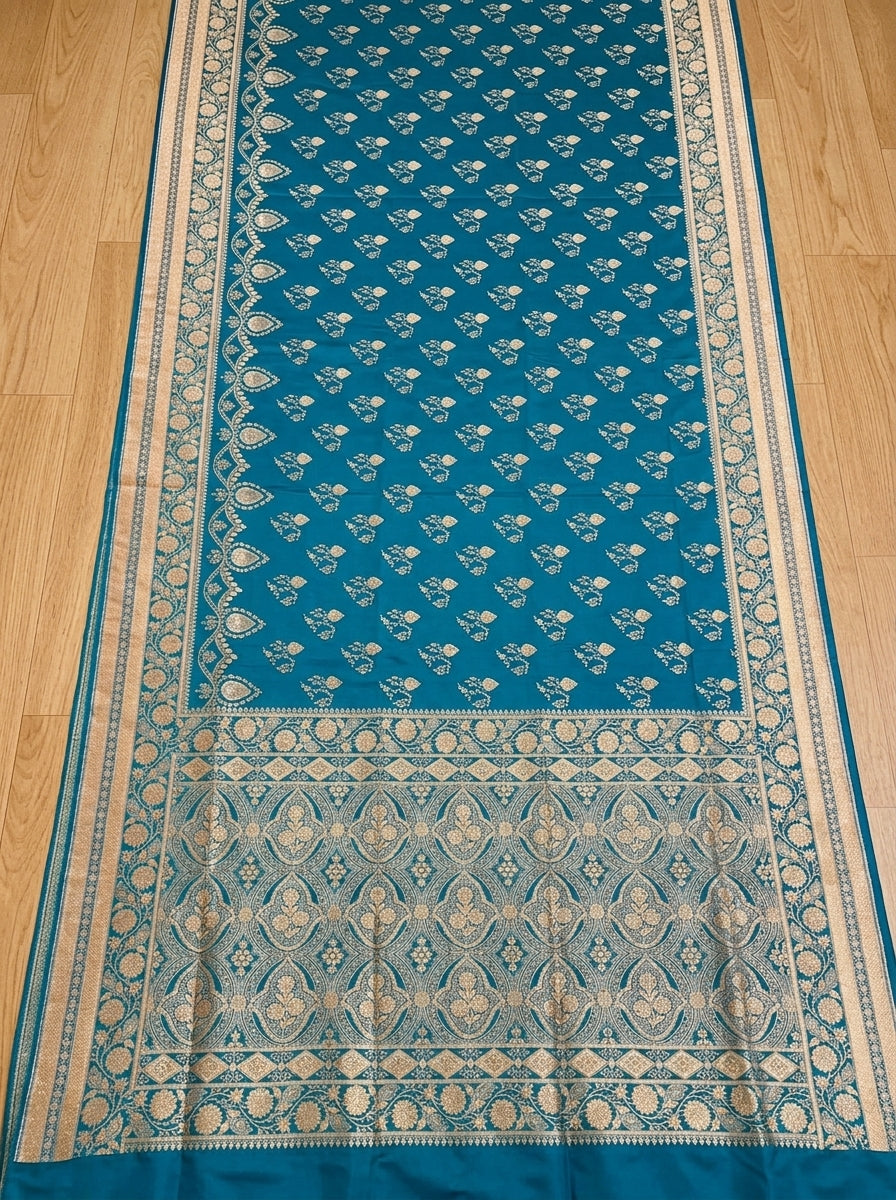 Queen's Legacy Banarasi Semi Katan Silk Saree