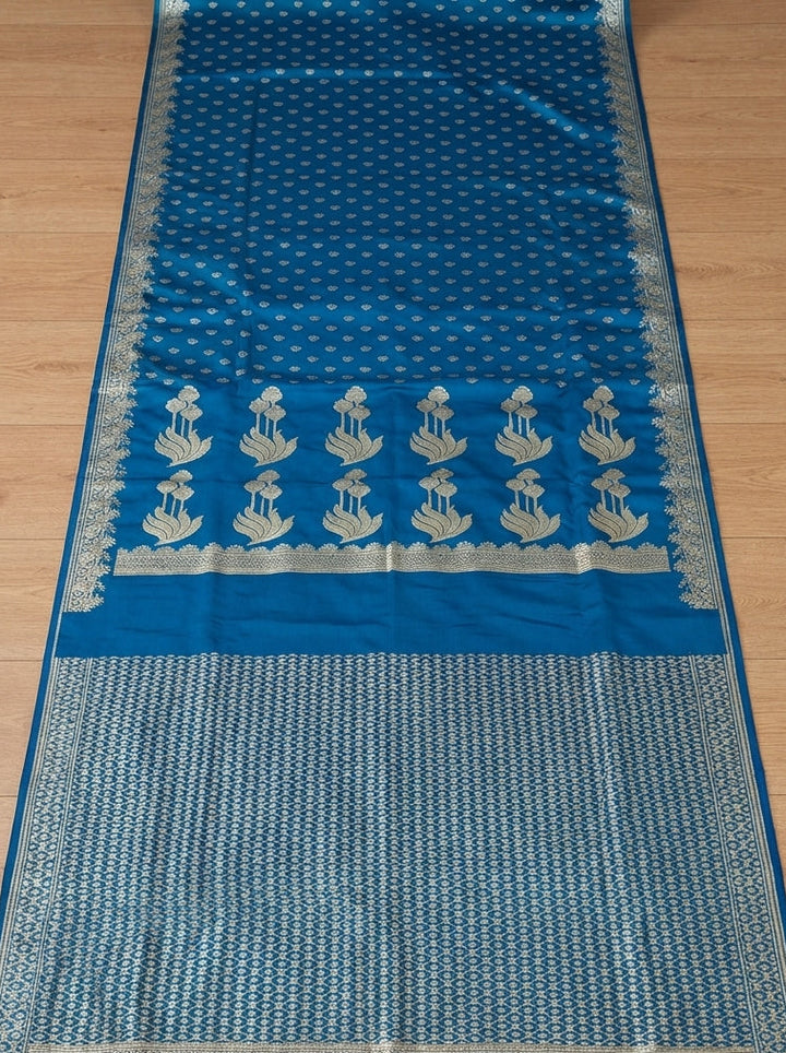 Twilight Whisper Banarasi Semi Katan Silk Saree