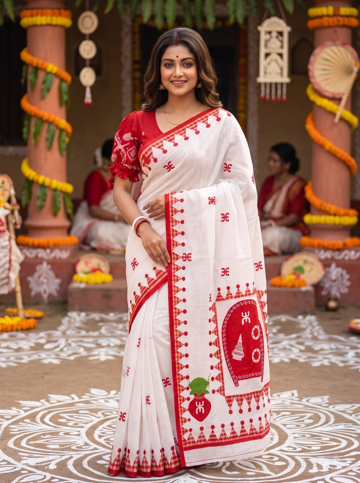 Shubhanjali Sacred Hour Designer Saree Blouse Combo