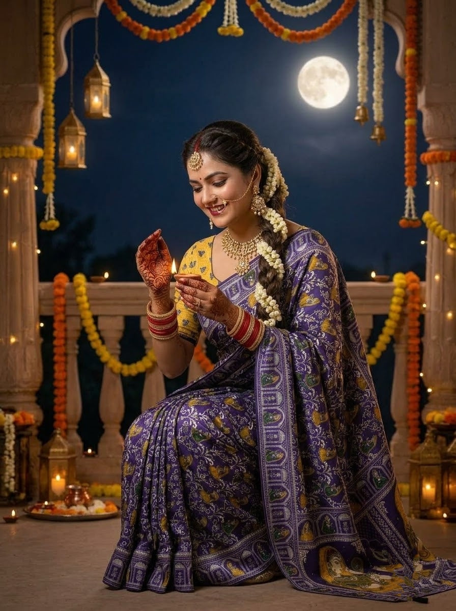 Love in Reflection - Chinnon Silk Mirrorwork Saree