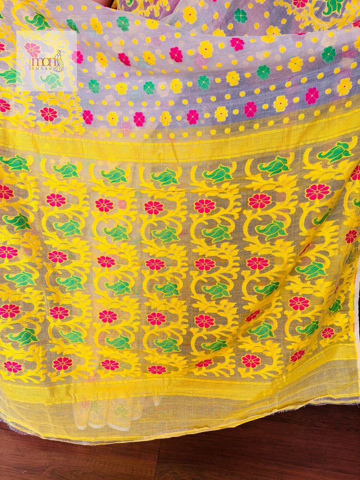 Saraswati Puja Special Dhakai Jamdani Saree