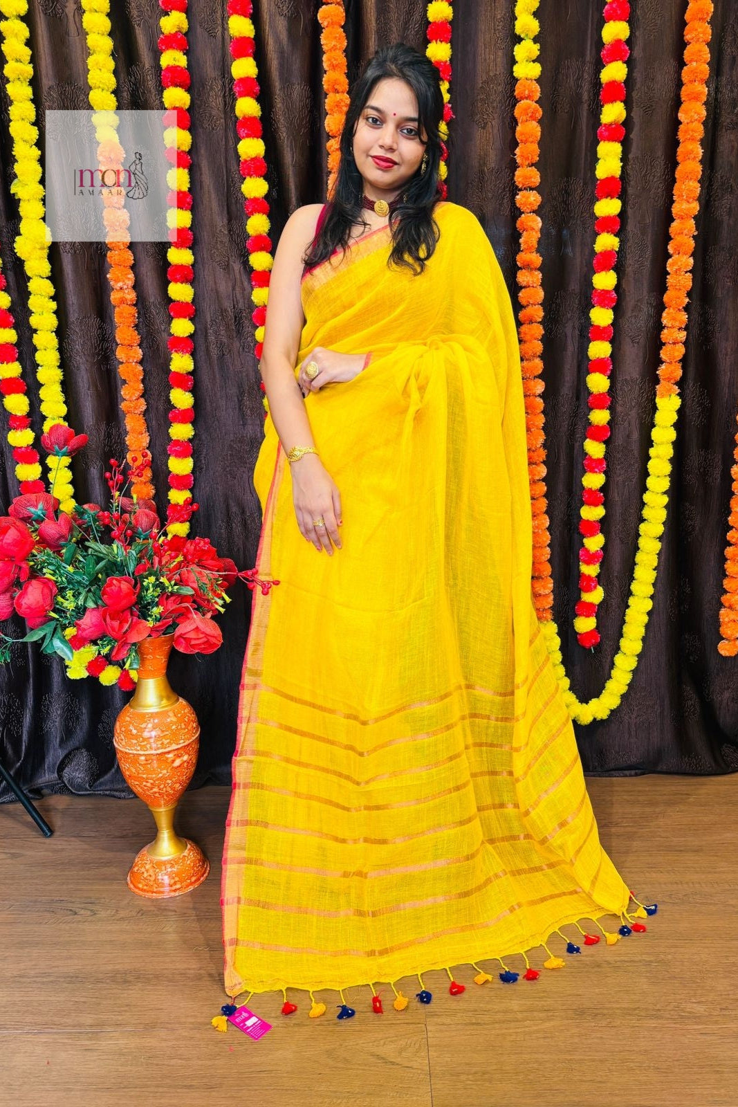 Pure And Vintage- Linen Saree