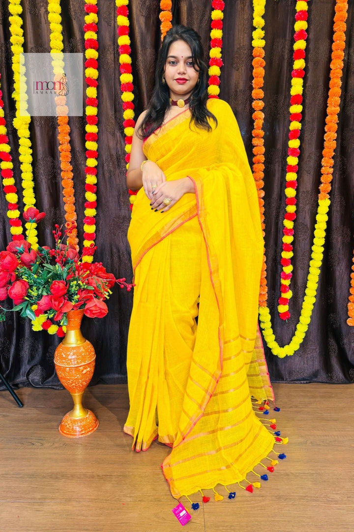 Pure And Vintage- Linen Saree