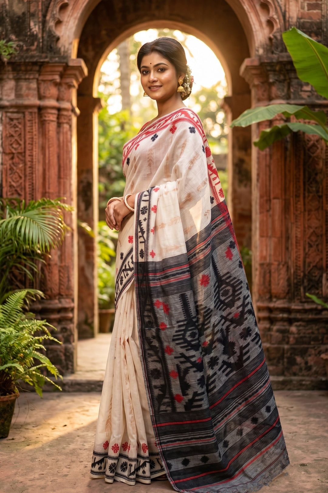 Oitijjho Sutra Ganga Jamuna Dhakai Jamdani Saree