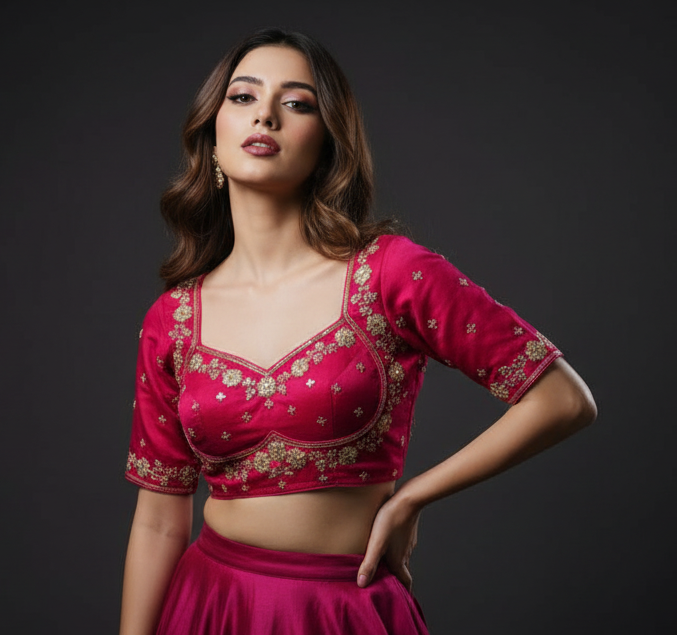 Jhalak-Zari Embroidered Blouse