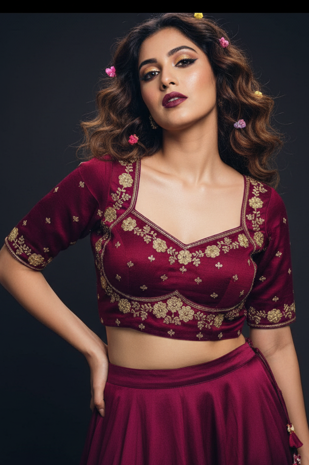 Jhalak-Zari Embroidered Blouse