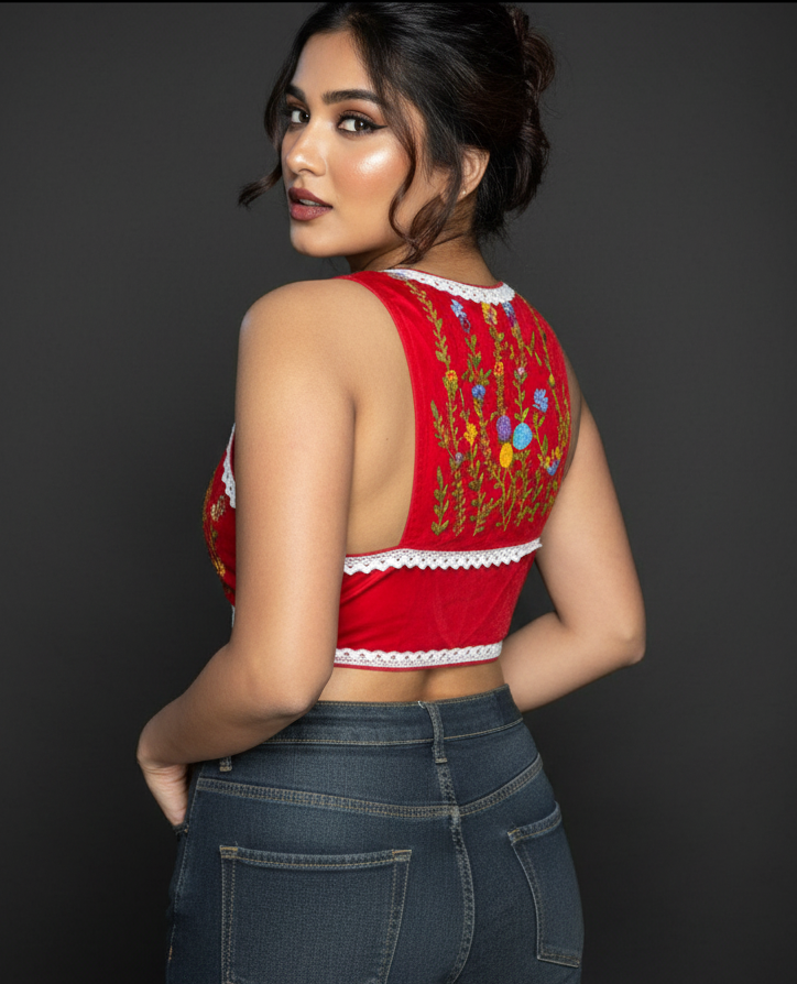 Magical Lace Work - Designer Blouse