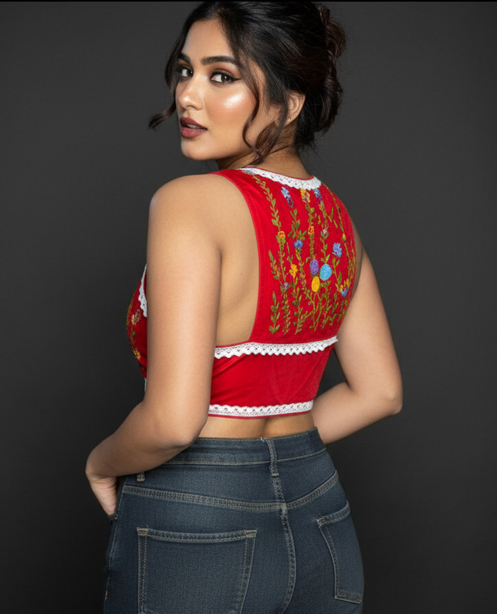 Magical Lace Work - Designer Blouse