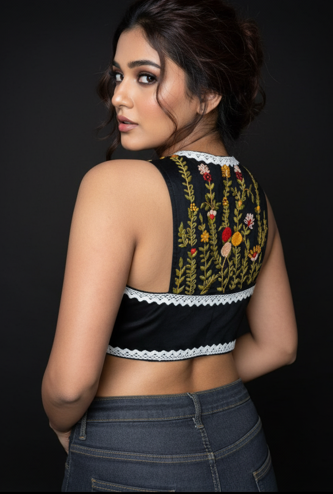 Magical Lace Work - Designer Blouse