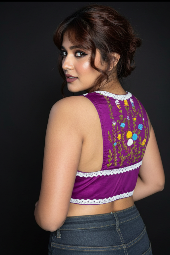 Magical Lace Work - Designer Blouse