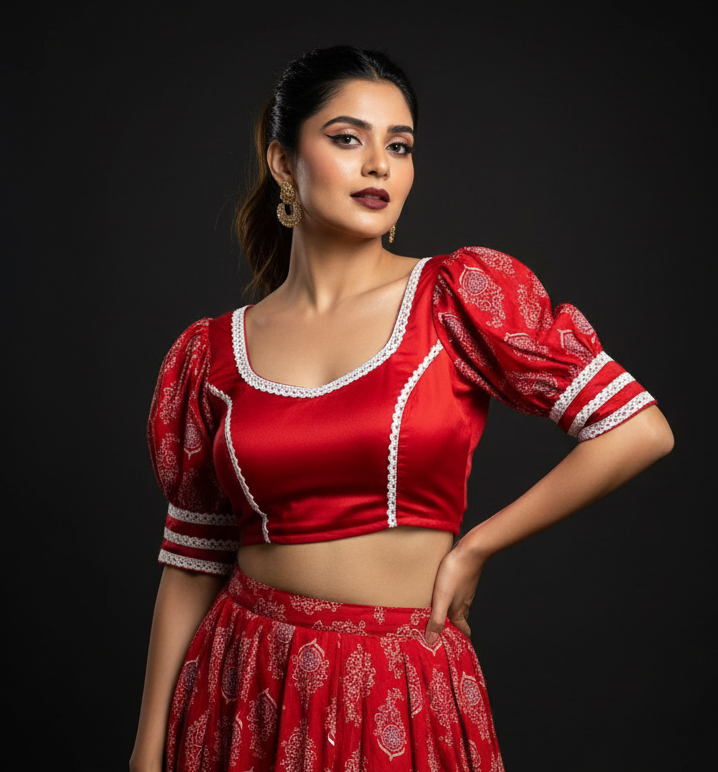 Cultural Curl Cotton Blouse