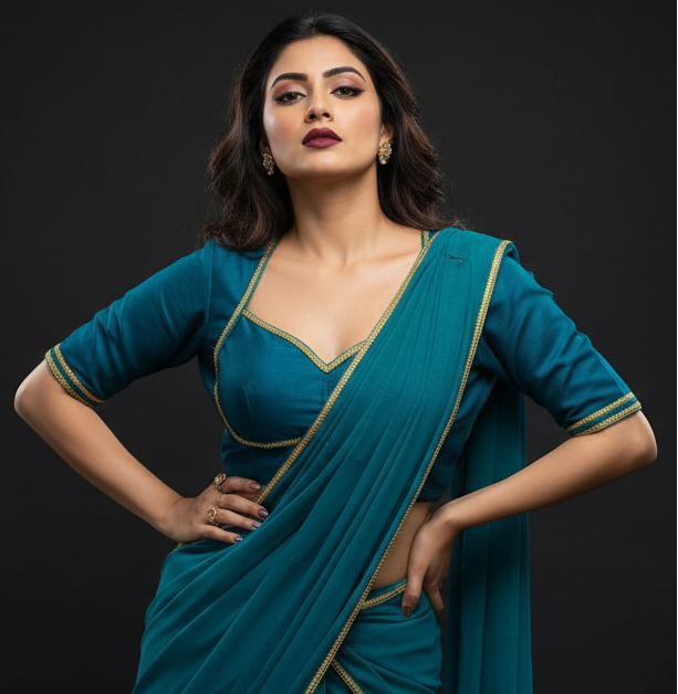 Golden Glow- Vichitra Silk Blouse