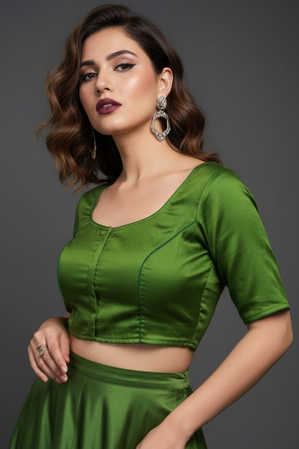 Single And Solid Color Fancy Designer Blouse