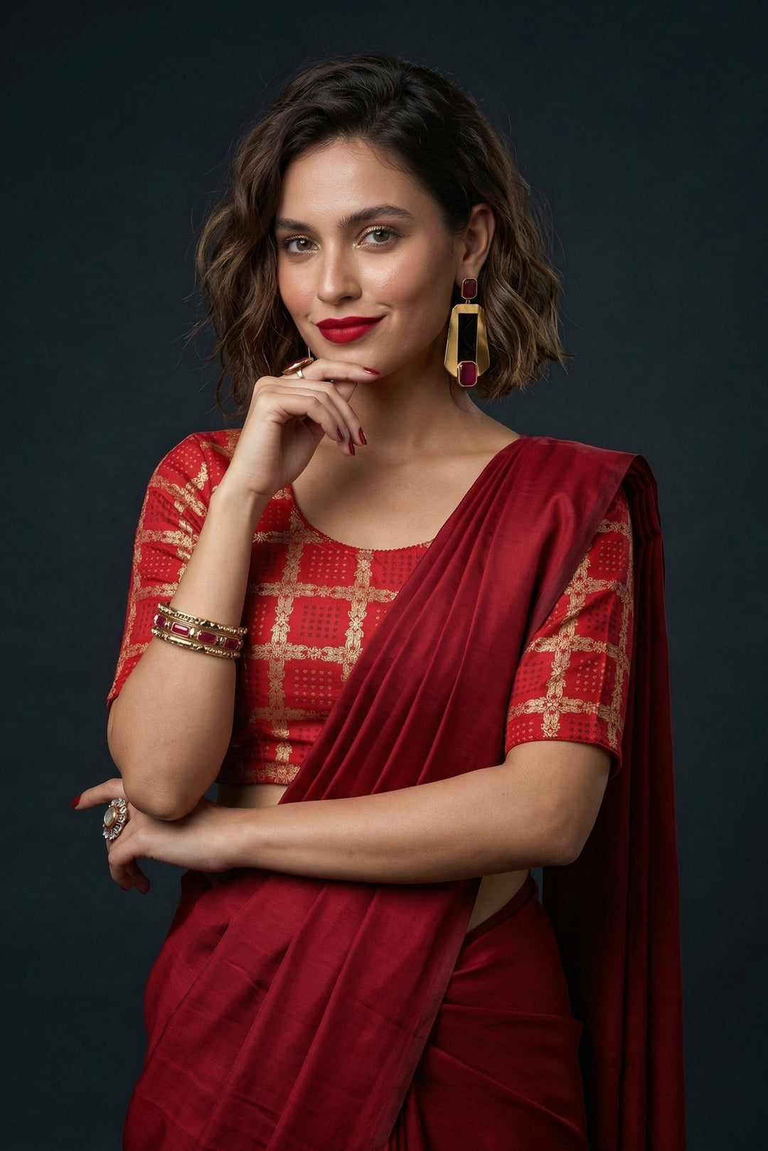Fashion And Tradition-Stretchable Knitted Blouse
