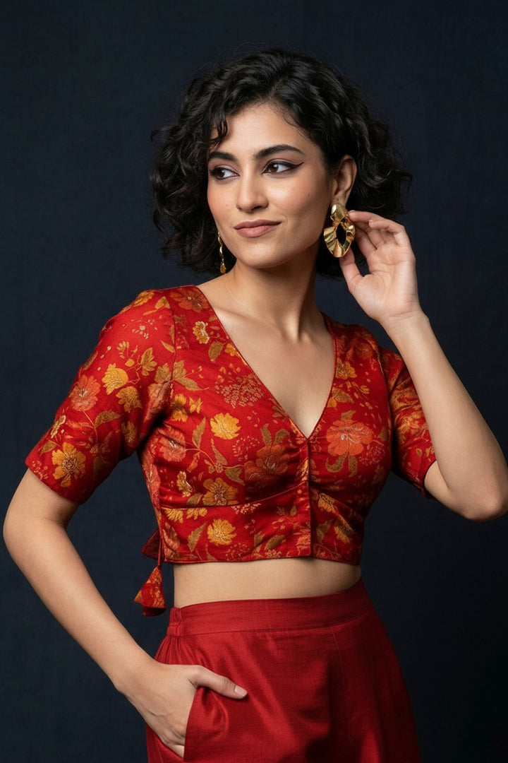 Forever Things-V Neck Cotton Blouse