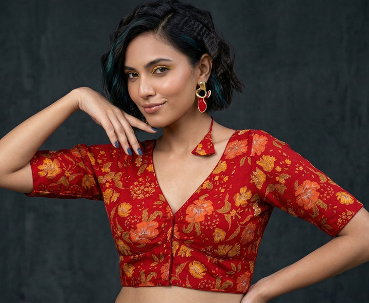 Forever Things-V Neck Cotton Blouse