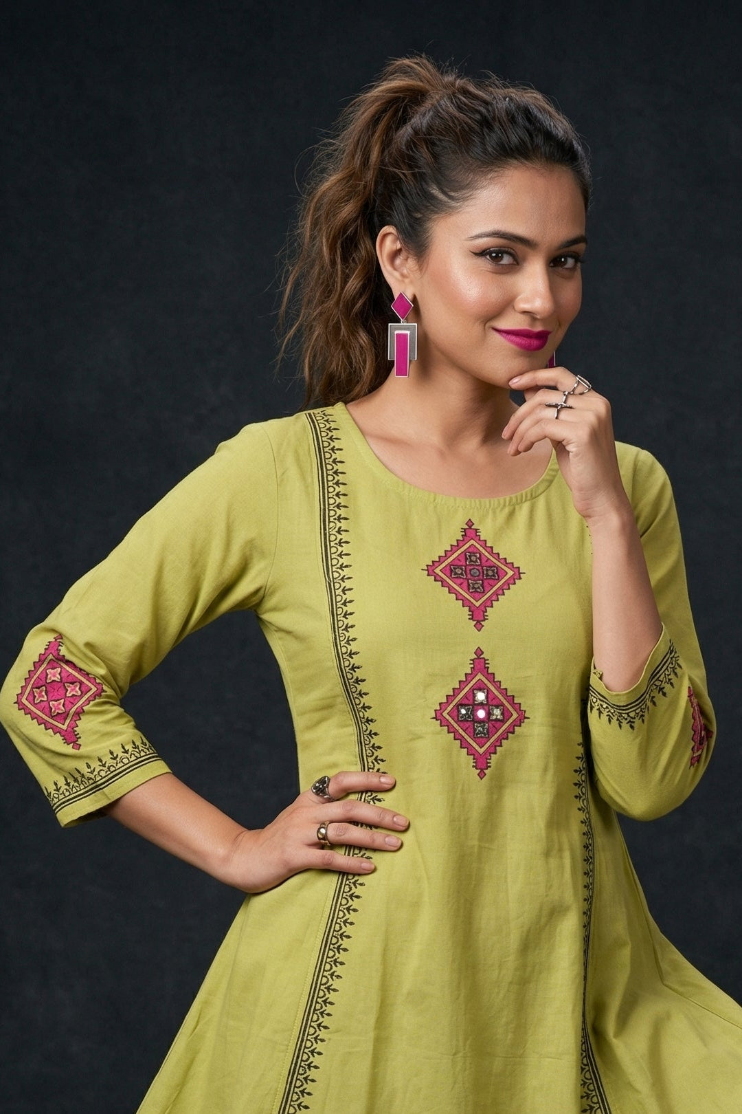 Pure Elegance Cotton Kurti  Suit