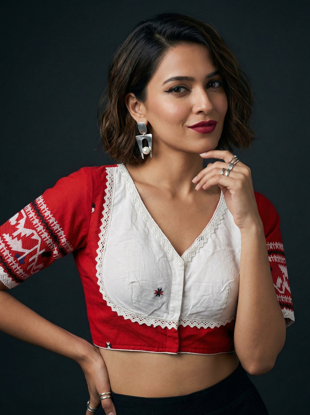 The Lady-Jamdani Designer Cotton Blouse