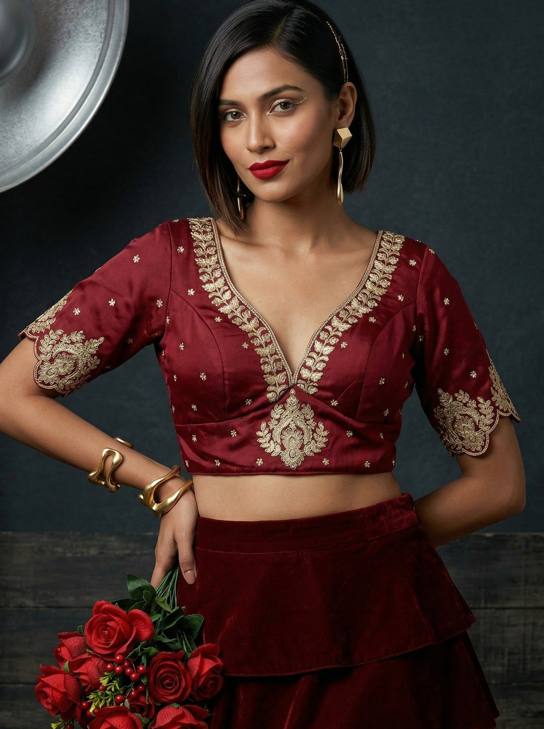 The Empress Glow V-Neck Blouse