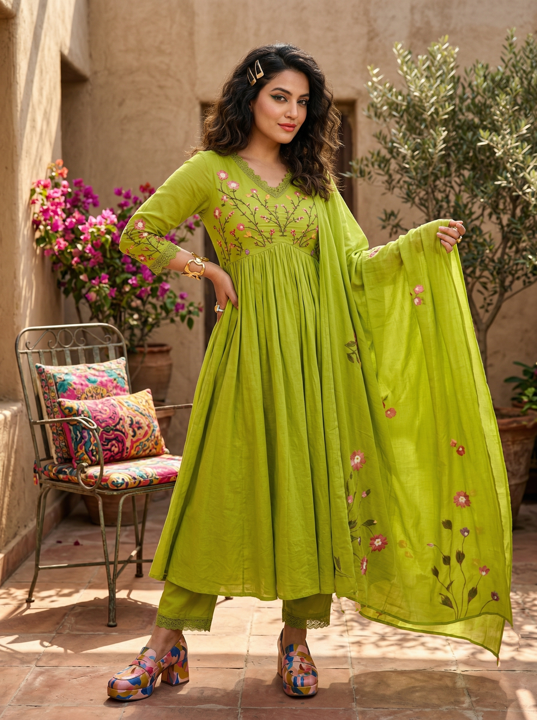 Sunny Slay Cotton Kurti set