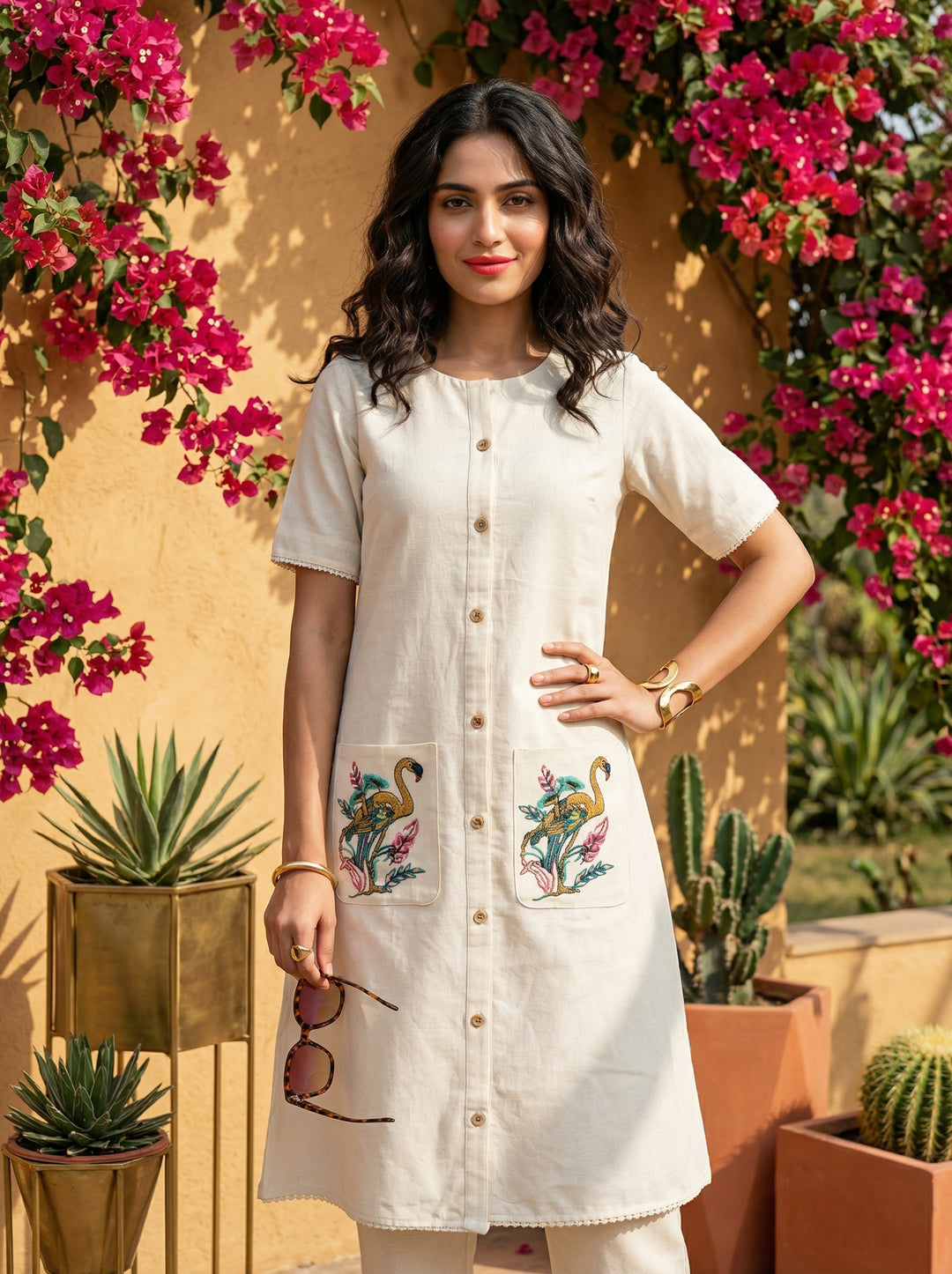 Cool And Composed-Cotton Kurti Set
