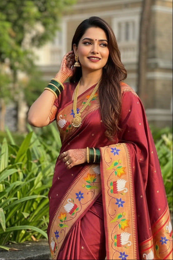Mumbai Mood Sarees(Paithani Silk)