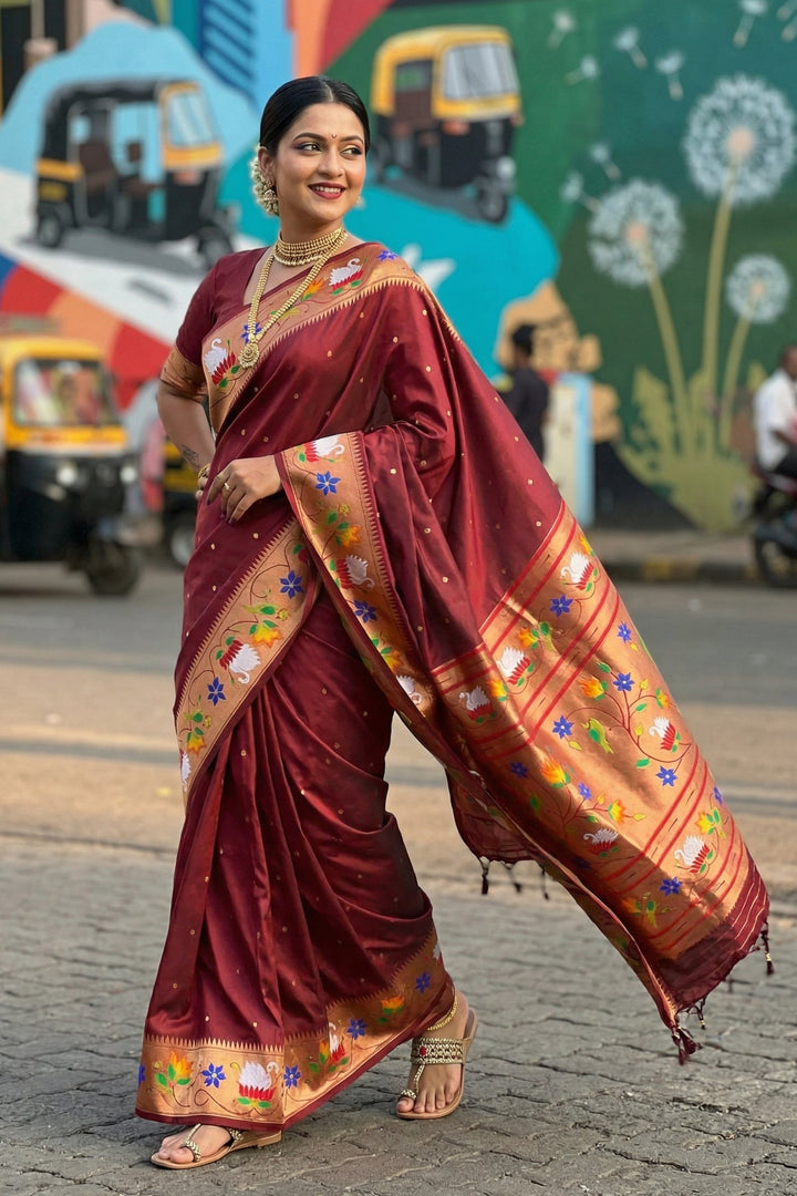 Mumbai Mood Sarees(Paithani Silk)