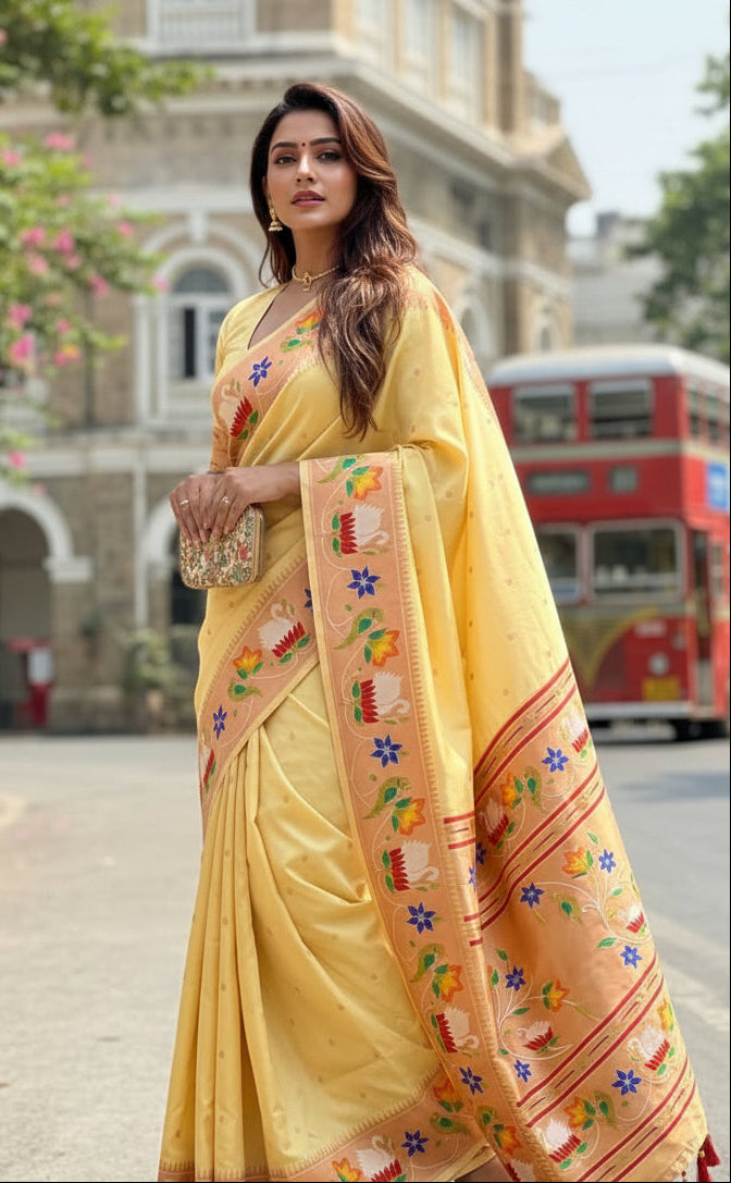 Mumbai Mood Sarees(Paithani Silk)
