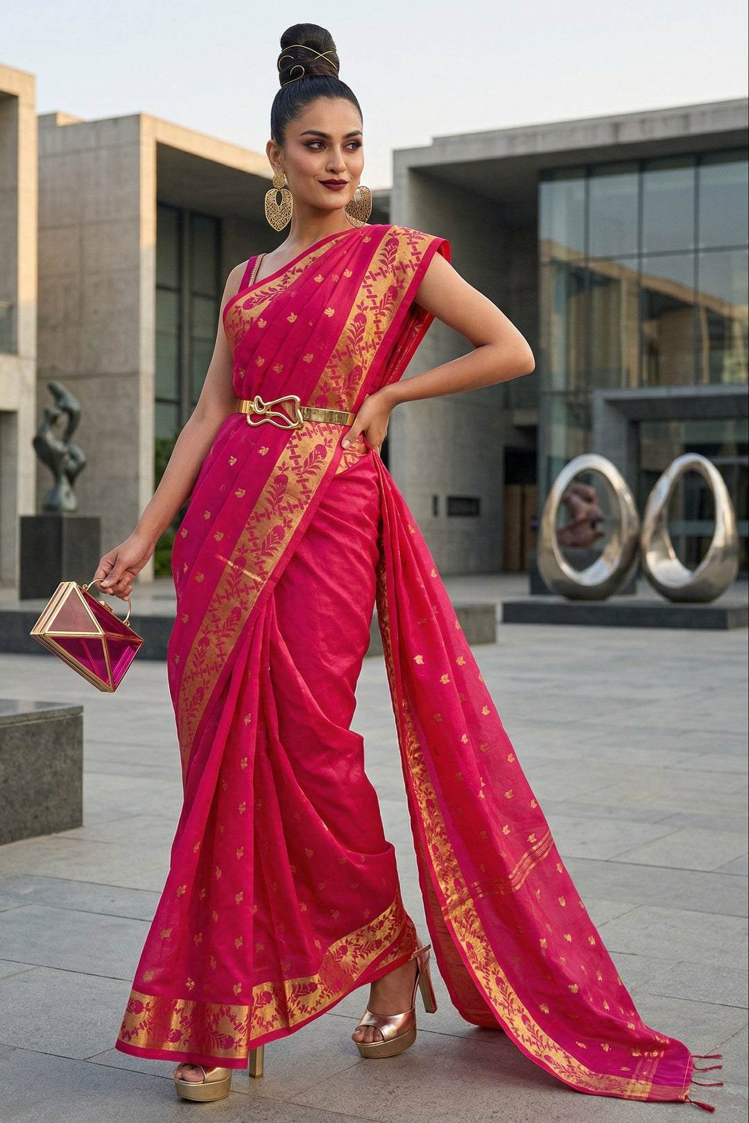 Metro Muse Khadi Cotton Saree
