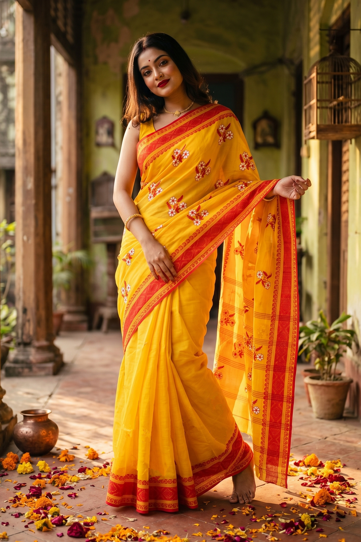 Ashtami Tangail Tant Cotton Saree