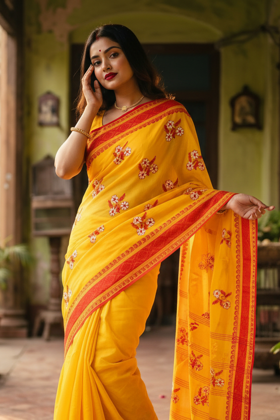 Ashtami Tangail Tant Cotton Saree