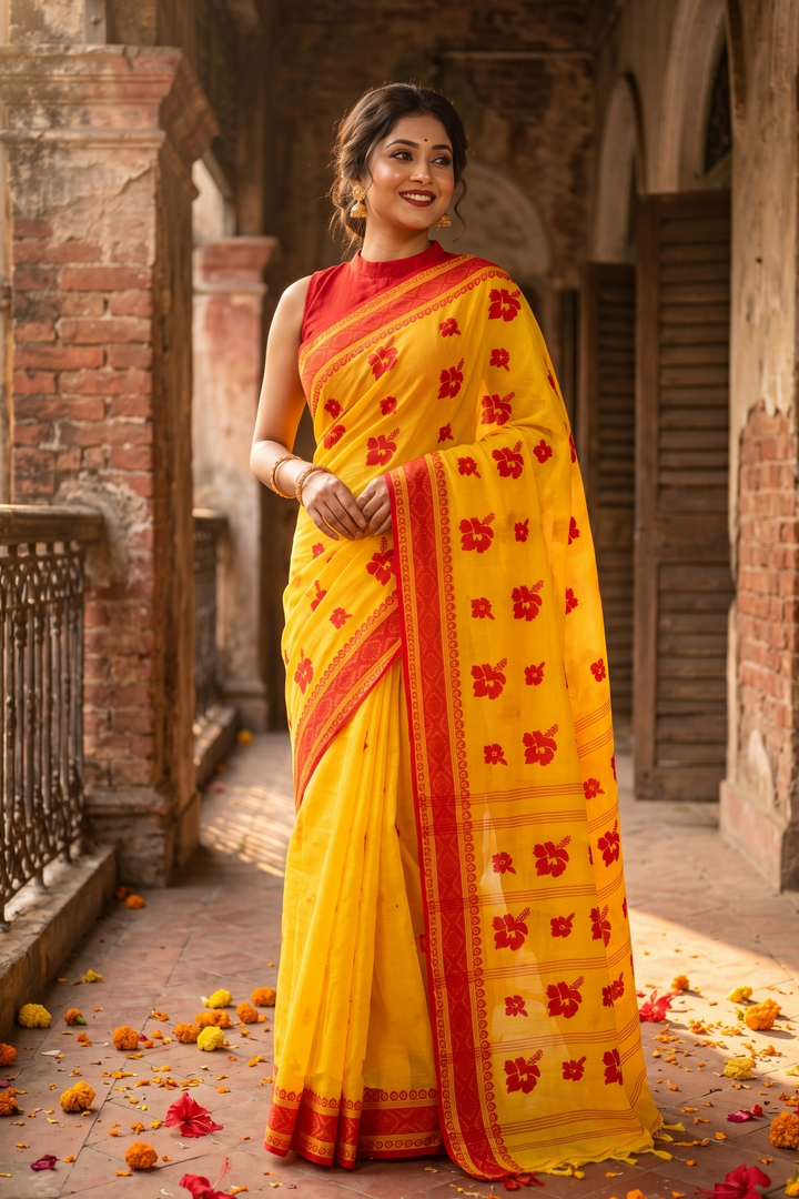 Ashtami Tangail Tant Cotton Saree